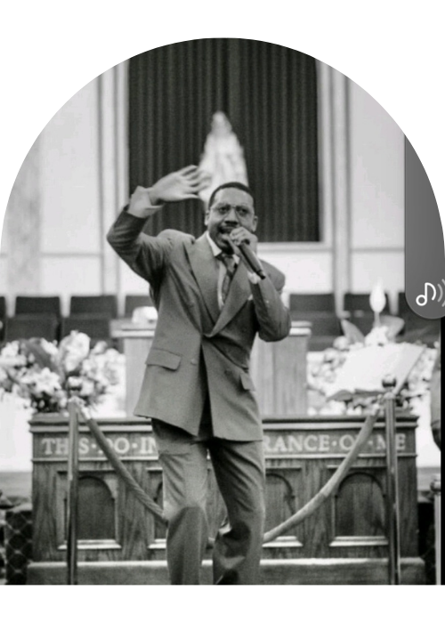Preaching image featured on the church About page