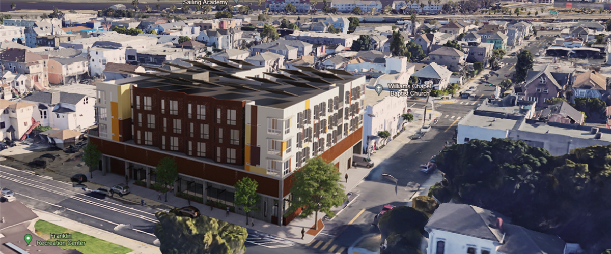 Senior housing aerial rendering