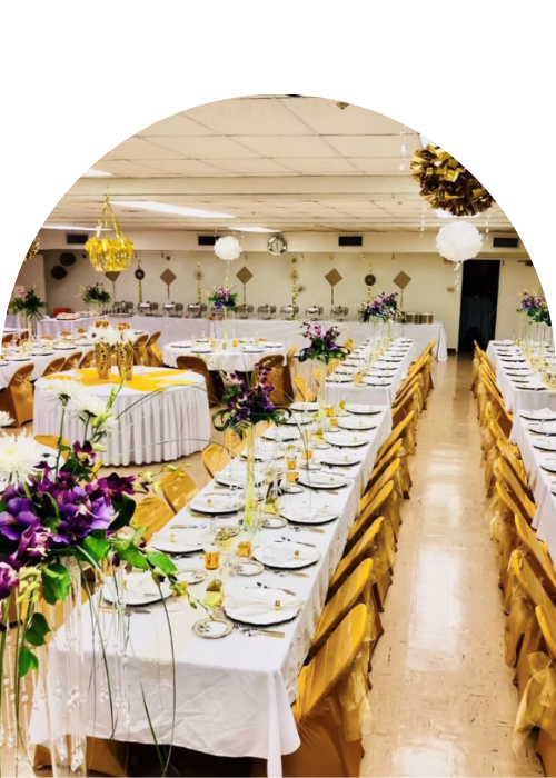 Fellowship hall table setting