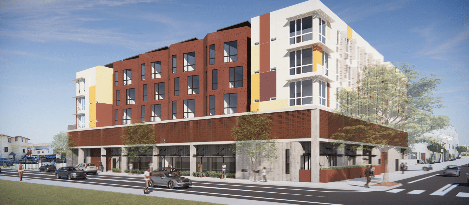 Architectural rendering of the planned Dr. Kenneth Anderson Senior Apartments